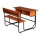 Double Primary School Desk And Bench , Adjustable Classroom Bench And Desk