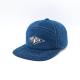 7 Panel Flat Brim Snapback Hats 100% Corduroy Denim Magic Tape Caps