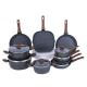 Maifan Stone Non Stick Aluminum Cookware Sets With Glass Cover Lid