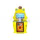 Yellow Kids Coin Operated Game Machine Mini Fishing Handy Video Drop Coin Game