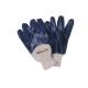 Water Resistant 3/4 Blue Nitrile Coated Work Gloves for Heavy Duty Tasks N5102-J/5102-I