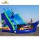 Commercial Inflatable Water Slide With Blue Double Lane Inflatable Slide For Parties
