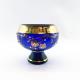 Arabic Luxury Glass Fruit Bowls Handmade 88mm Height Real Gold