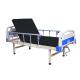 Single Crank Manual Medical Beds Anti Collision With Mattress Guardrail