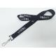 Fashionable Nylon Silk Screen Lanyards With Snap Hook / Card Clip