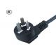 ROHS Approval China Power Cord PSB-10 Plug 70℃ Temperature Rating