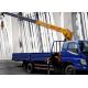 Economical XCMG 4 Ton Hydraulic Boom Truck Crane , 25 L/min with High Performanc
