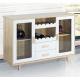 Mdf Modern Oak Wine Buffet Hutch Kitchen Furniture