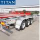 40feet skeletal semi trailer for transport of 20' 40' container-TITAN