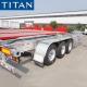 40feet skeletal semi trailer for transport of 20' 40' container-TITAN