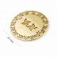 Customized Round Metal Clothing Labels for Garment Gold Plated Sewing Hollow Logo Tag