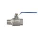 ISO 9001 Standard 304/316 Stainless Steel 2PC Ball Valve with Female and Male Thread