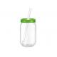 Single Wall Bpa Free Drinking Water Bottles With Straw550ML Capacity