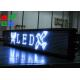 White Color LED Sign Board , Net Cord Control LED Scrolling Message Board For