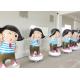 Customized Cute Fiberglass Resin Statues Outdoor Fiberglass Cartoon Statues