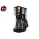 Black 1.25L Coffee Maker For Home Customer Gift PP Aluminum Glass 50-60Hz