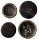 4 Holes Polyester Buttons 32L and 26L Faux Wood Effect ODM / OEM Service