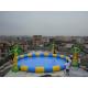 10m Diamter Round Inflatable Kids Pool with Palm Trees
