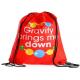 Non Woven Printed Drawstring Bags Custom Printed Handle With Thin Straps