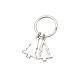 Small Car Laser Engraved Keychain Tree Souvenir Gift Keyring Silver Zinc Alloy