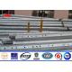 Durable Electric Galvanized Steel Pole Power Line Pole With Double Circuit