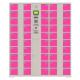 50 Doors  Coin-Operated/Fingerprint/Card/Bar Code Cell Phone Steel Storage Cabinet Pink