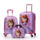 Durable Kids Cartoon Luggage Lightweight Polyester With Zipper Closure