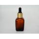 ES-A313 amber square glass bottle & bulb glass dropper pipettes/closures/assemblies