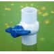 Blow-Down Valve Plastic Ball Valve Milk White Body Blue Handle Red Handle Type Pn25