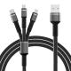 3 In 1 1.2m USB 2.0 Charging Cable 3A Fast Charging Type C Mobile Phone