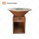 Outdoor Kitchen Corten Steel BBQ Fire Pit Grill Rusty Colour Cooking Vegetables
