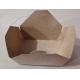1600ml Disposable Kraft Paper Lunch Box , eco friendly Square Salad Lunch Box
