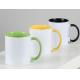 11oz Sublimation Color Inside Eco Friendly Coffee Mugs With Colorful Handle