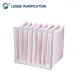 M6 Galvanized Steel 6 Bag Pre Pleat Pre Cleaner With Pink PP Complex Fibre
