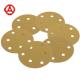 Yellow Sanding Disc Coated Abrasive 5 Inch 125 Mm Hook And Loop Sanding Disc