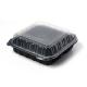 1350ml PP Hinged Lid Microwave Container 48oz 9.2''X9.5''X3''