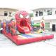 PVC Tarpaulin Spider Man Inflatable Amusement Park With 8m * 5m * 4m