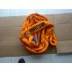 EN1492-2 Soft Orange Poly Round Slings , 10 Ton Lifting Straps High Strength