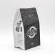 Black Coffee Bags Custom Aluminum Foil Flat Bottom Pouch Bag For Coffee Packaging Zipper