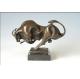 Custom Wire Animal Sculptures For The Garden , Surface Brushed Bronze Deer Statue