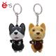 Lovely Plastic Dog Keychain OEM ODM Non Phthalate Pvc Material