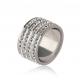 Men′s Jewelry Fashion Silver Ring Full Diamond Finger Rings 316L Titanium Steel Diamond Ring
