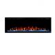 9 Flame Colors Artificial Flame Linear Recessed and Wall Mounted Electric Fireplace Heater