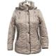 Heavy Thick Solid Hooded Coat For Women Short Type 100% Polyester Lining