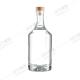 Acid Etch Surface Round Shape 750ML RUM WHISKEY Glass Bottles for Alcohol Packaging