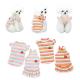 Embroidered Dog Pet Clothes Pure Cotton With Classic Stripes