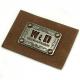 Faux Personalized Leather Luggage Tags Metal Logo Multi Purpose For Hats