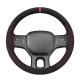 MEWANT Fashion Anti Skid Backed Athsuede  Hand Sew Car Steering Wheel Cover Non-slip Carbon For Dodge RAM 1500 3500 2013-2018