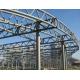 Prefabricated Metal Carport Roof Trusses , Steel Tubular Lightweight Steel Truss Q235