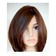 Brown Natural Human Hair Wigs With Bangs , Short Curly Human Hair Wigs